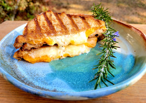 Three Cheese Grilled Cheese with Fig Sweet Onion + Rosemary jam
