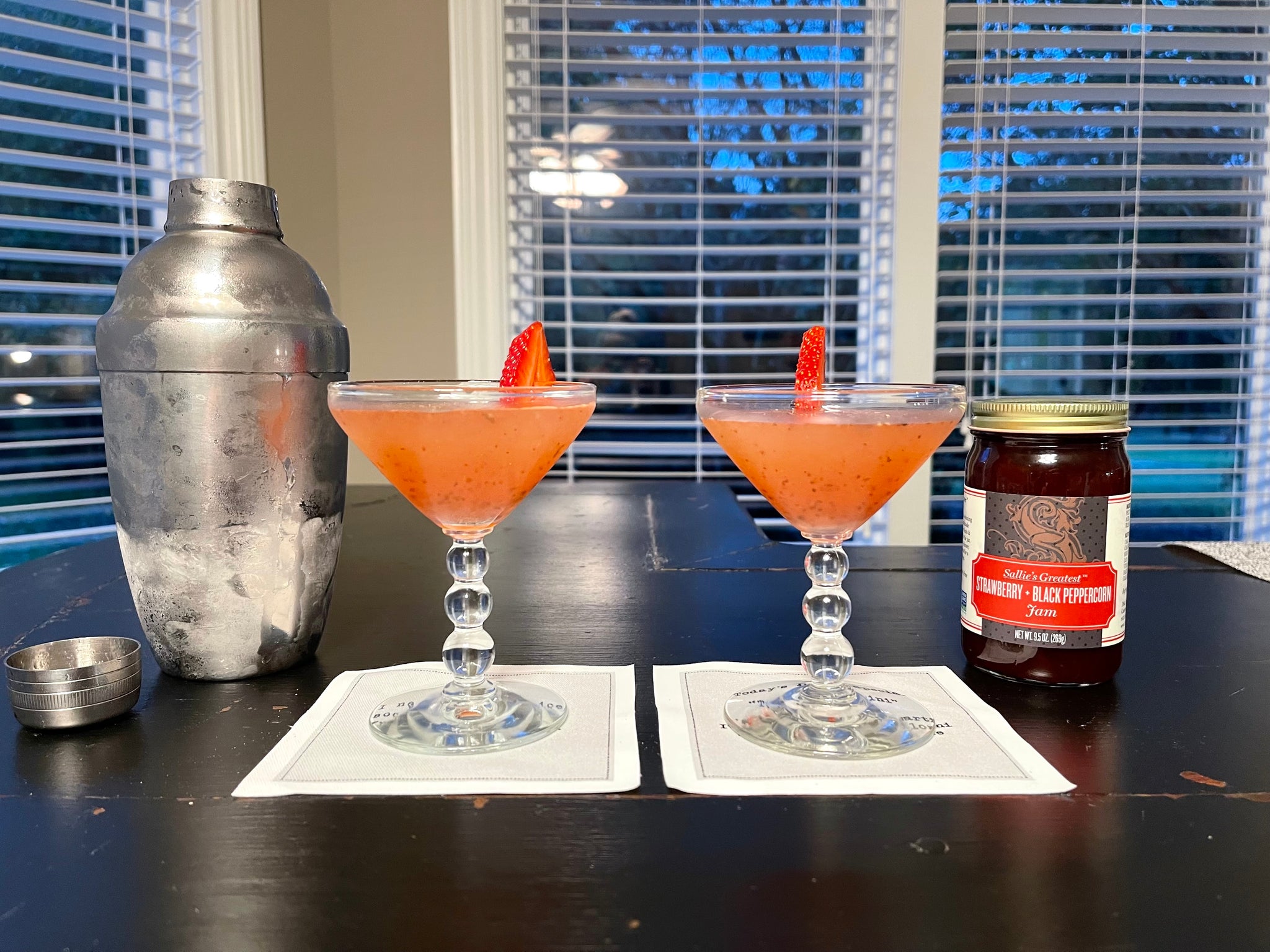Strawberry + Black Peppercorn Martini